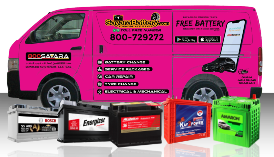 SayaraBattery service van for car battery replacement